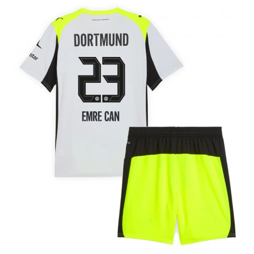 Borussia Dortmund Emre Can #23 Bortadräkt Barn 2025-26 Kortärmad (+ Korta byxor)